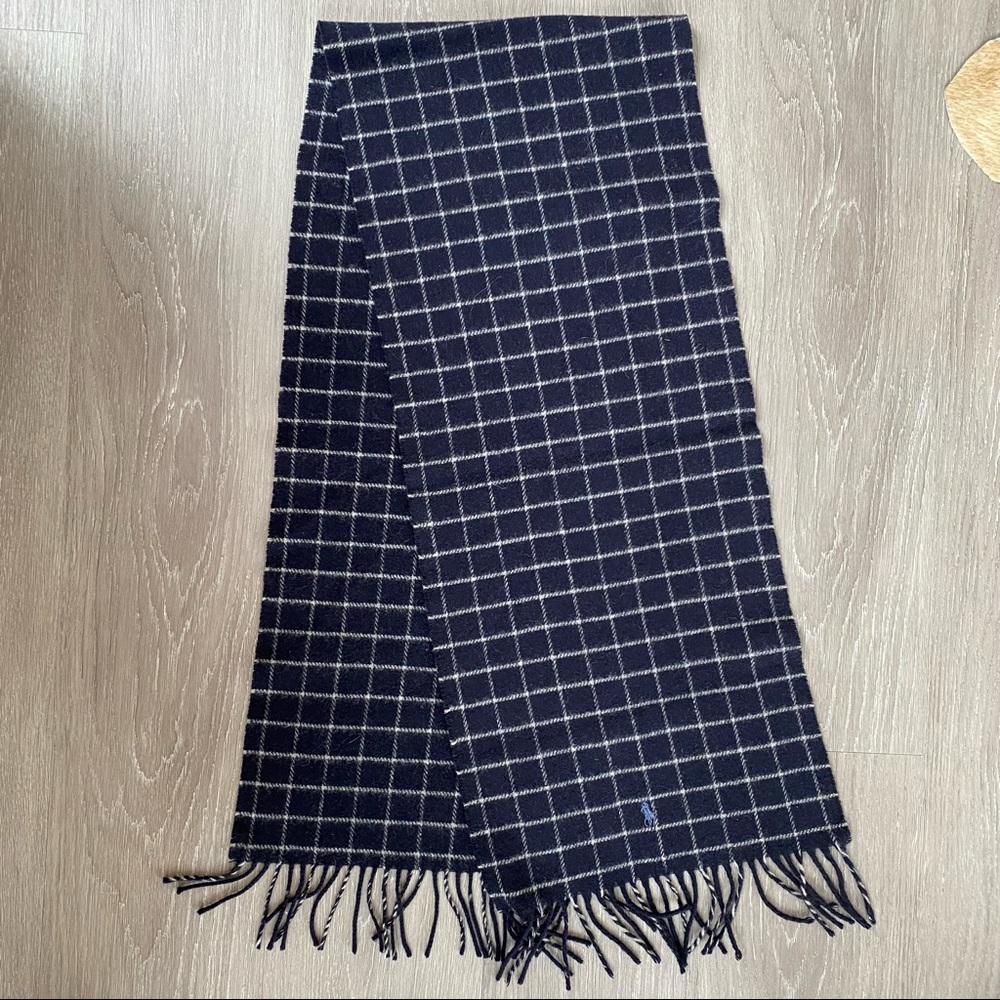 Polo Ralph Lauren navy and white scarf